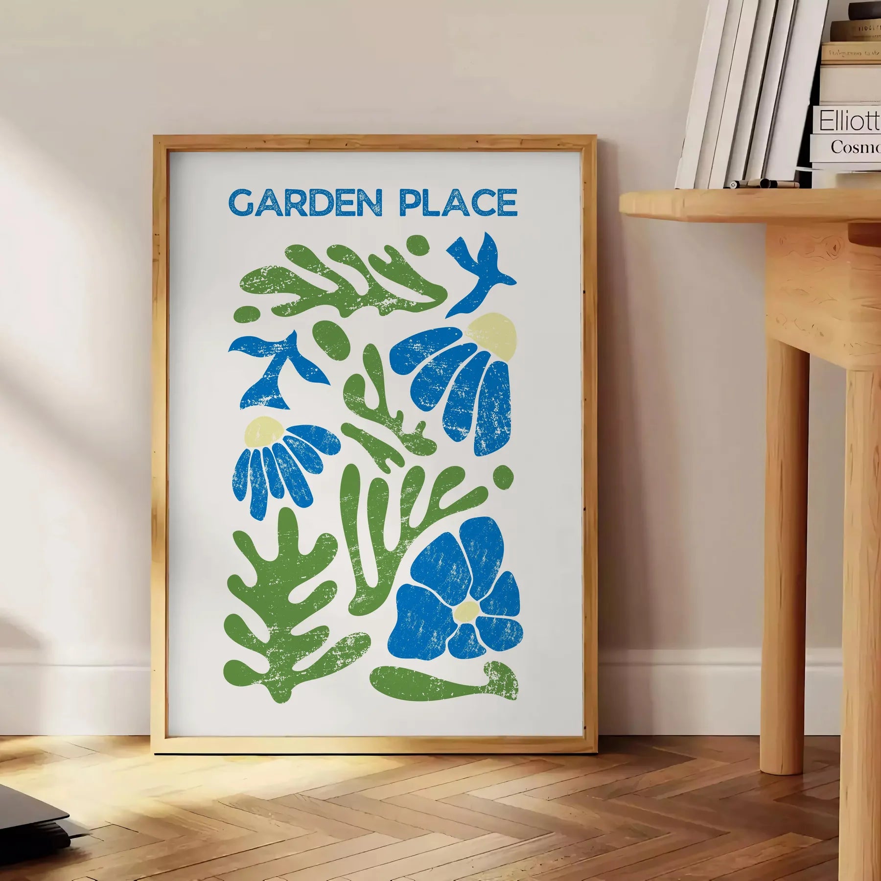 serene elegance nature poster subtle grays blues wall art captivating artwork decor thoughtful gift unframed version space