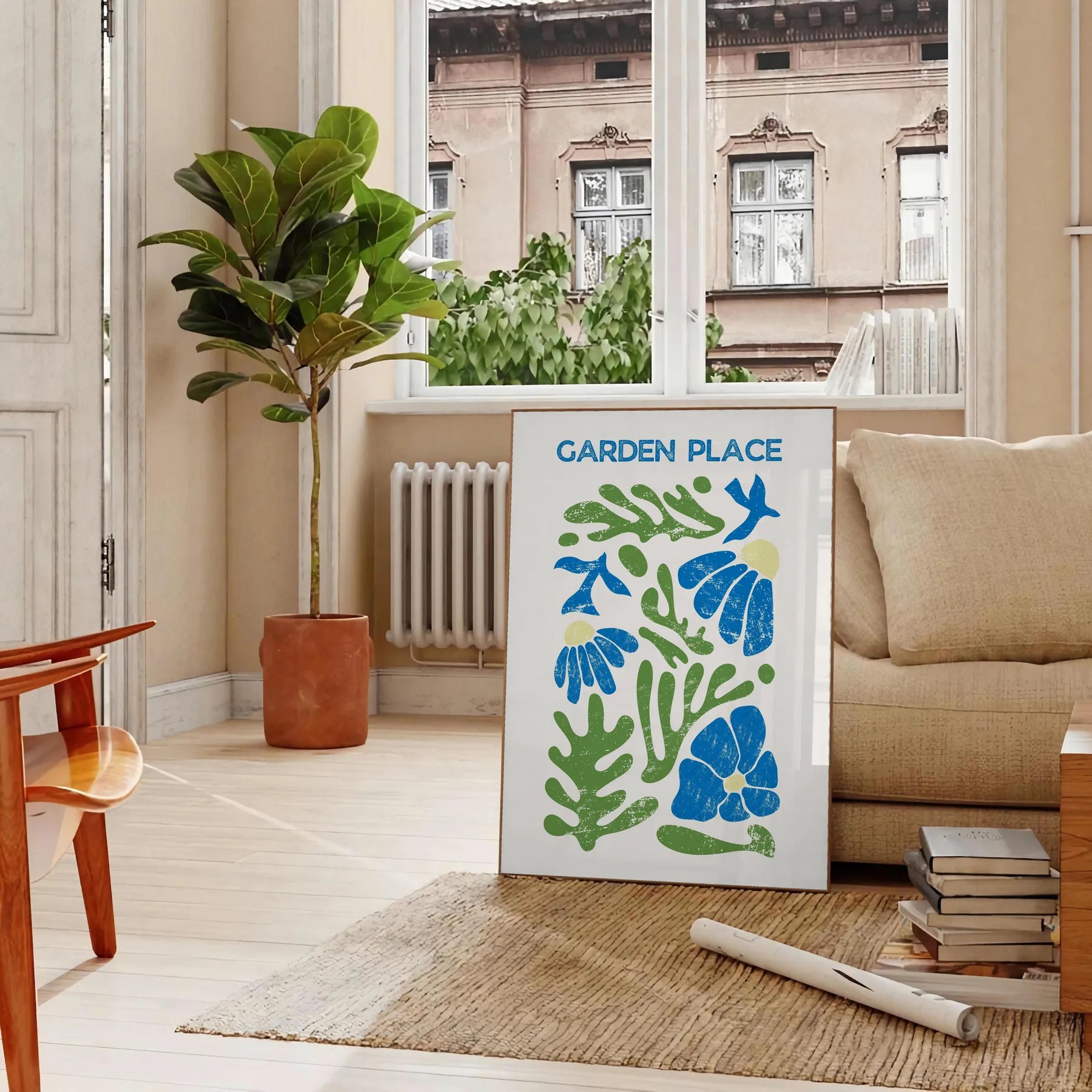 serene elegance nature poster subtle grays blues wall art captivating artwork decor thoughtful gift unframed version space