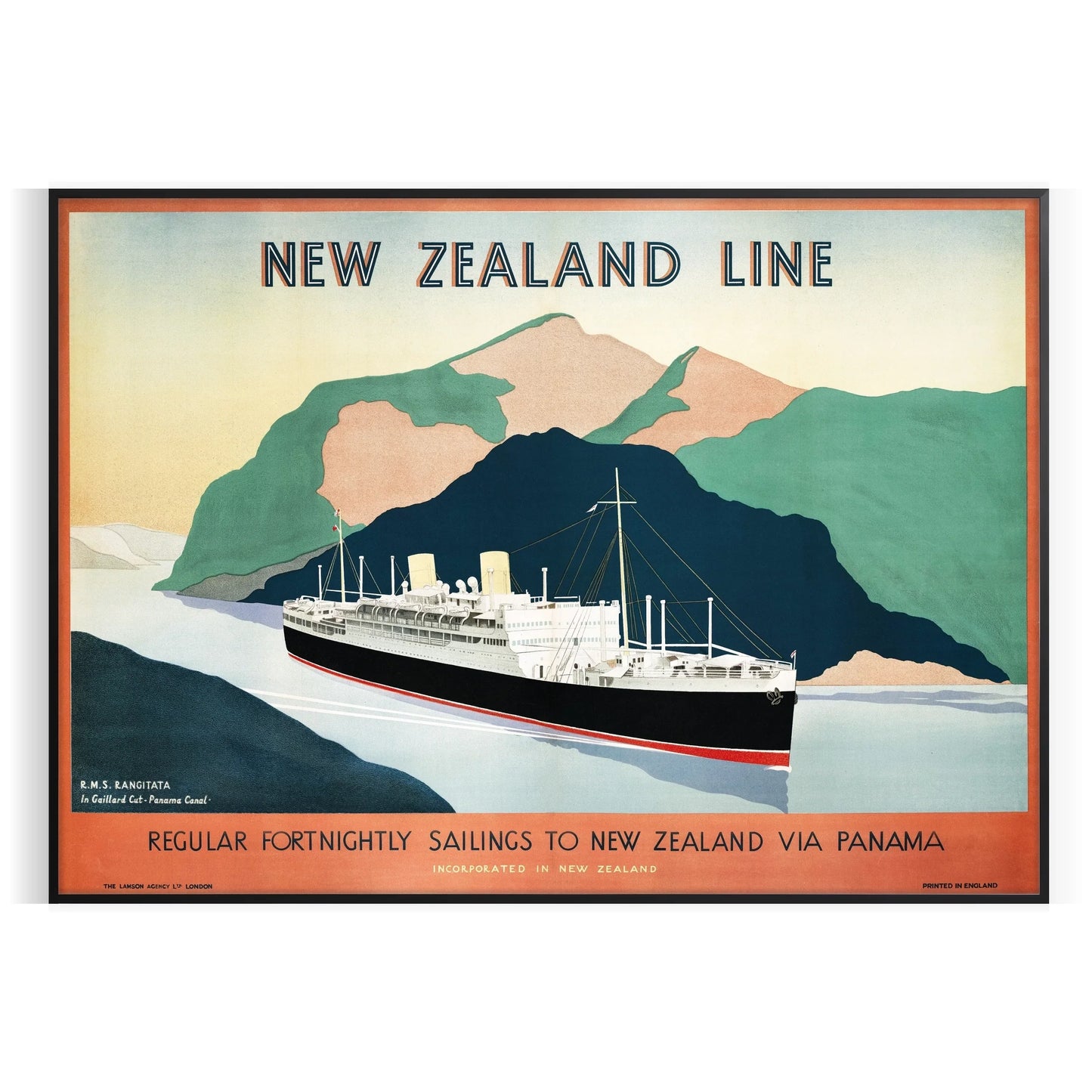 vibrant beauty New Zealand travel poster lush greens warm oranges perfect touch wanderlust space wall art unique gift unframed versions