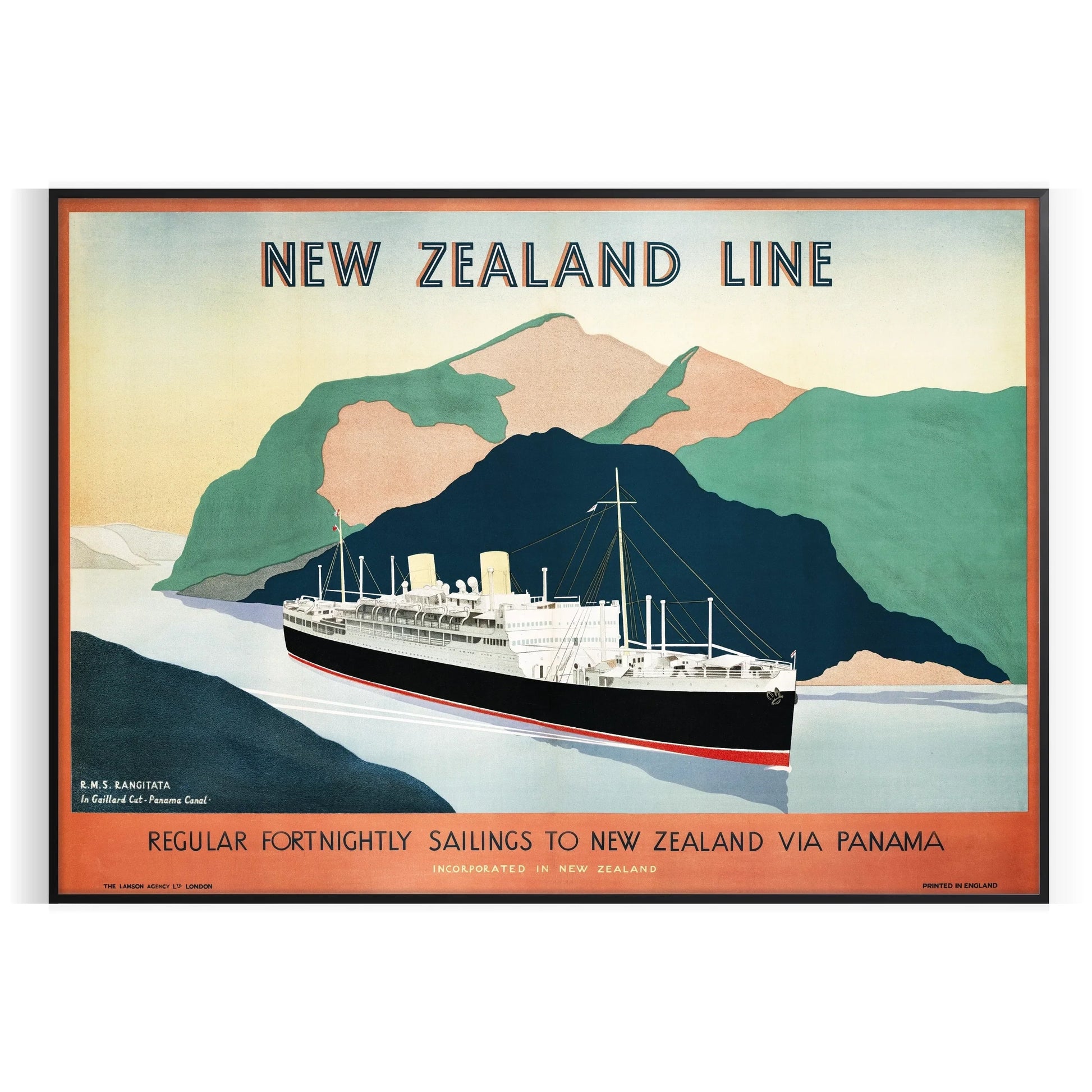 vibrant beauty New Zealand travel poster lush greens warm oranges perfect touch wanderlust space wall art unique gift unframed versions