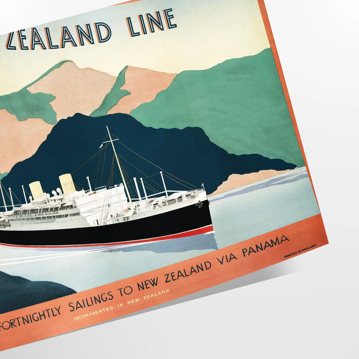 vibrant beauty New Zealand travel poster lush greens warm oranges perfect touch wanderlust space wall art unique gift unframed versions