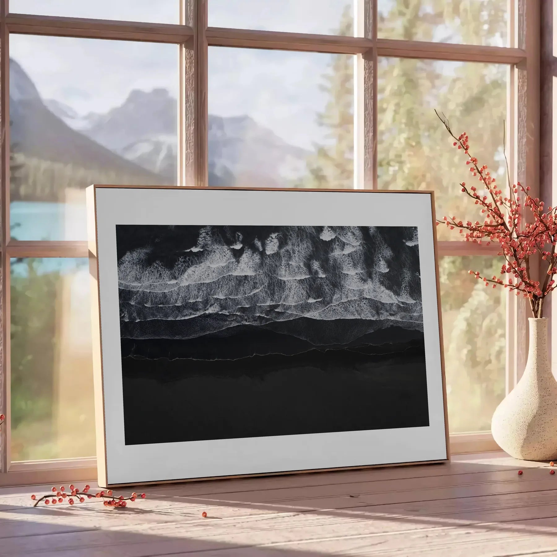 space tranquility stunning ocean poster serene green blue hues captivating wall art perfect nature lovers ideal gift options style