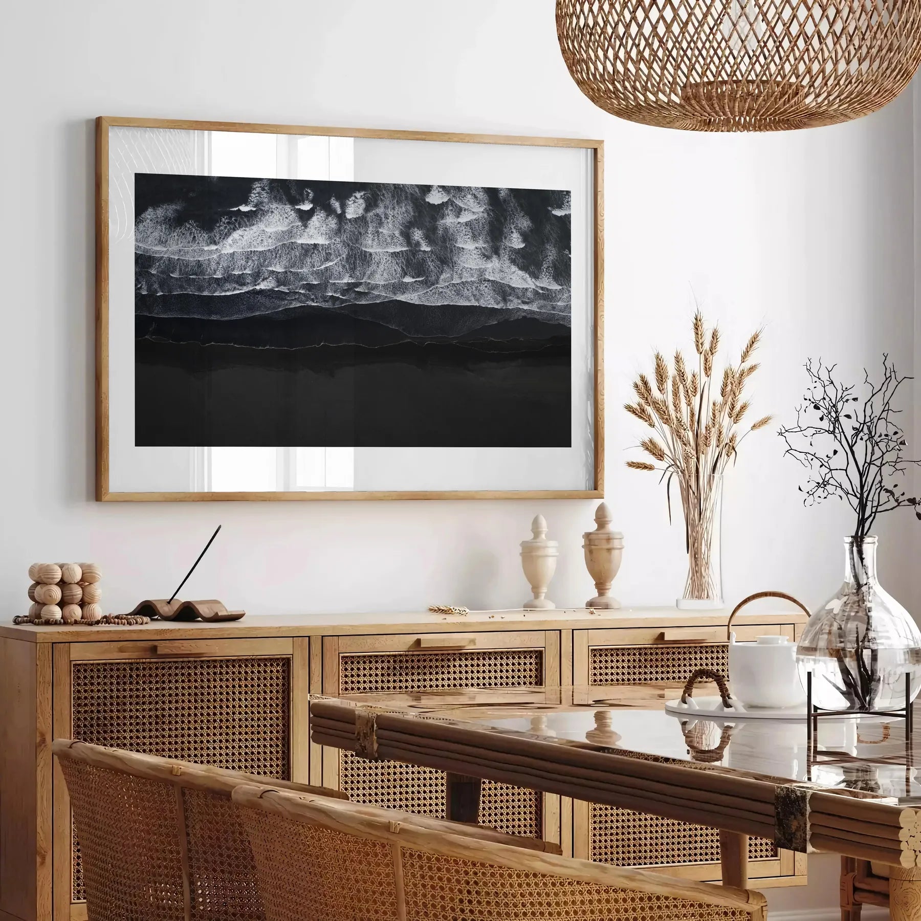 space tranquility stunning ocean poster serene green blue hues captivating wall art perfect nature lovers ideal gift options style