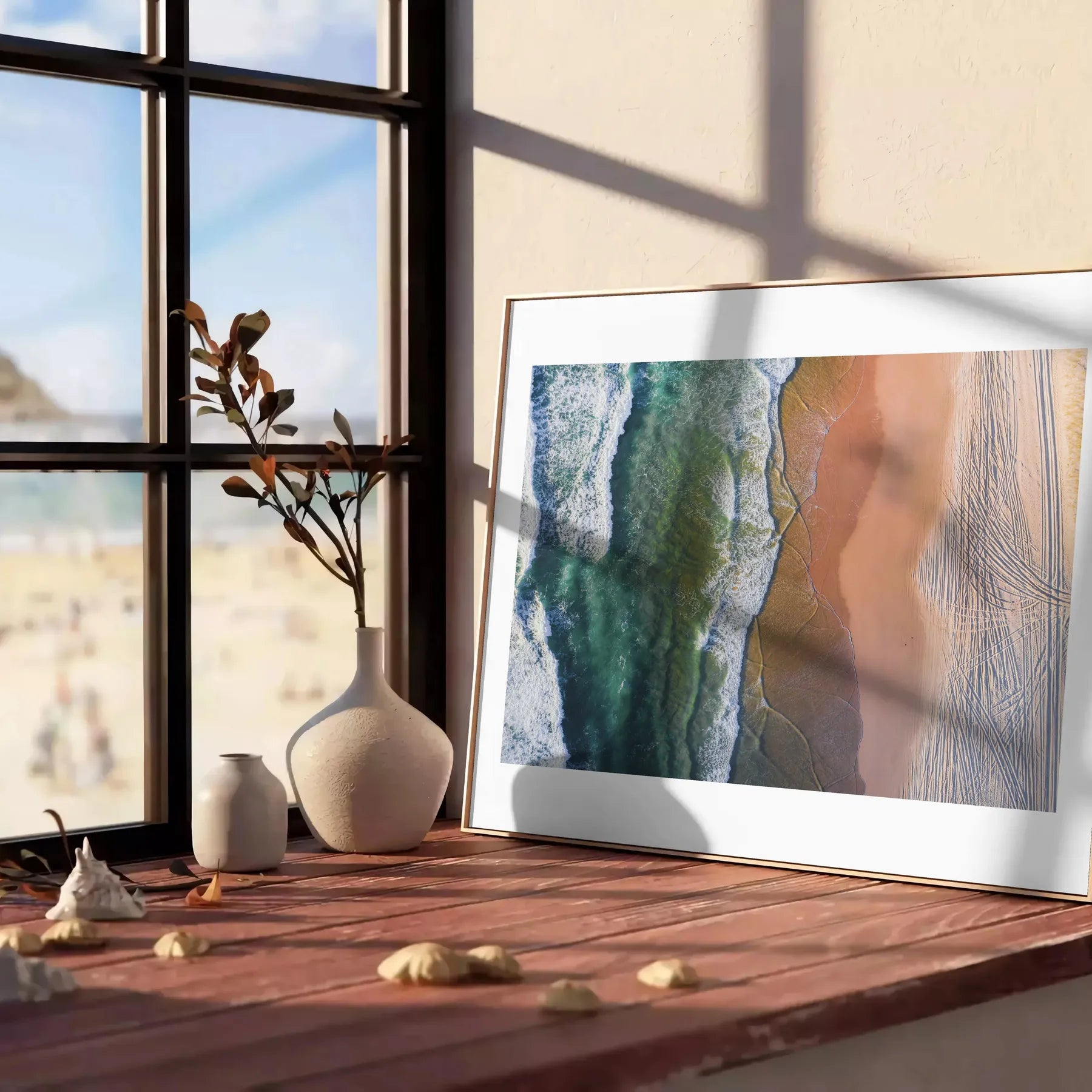 space ocean poster serene green blue hues wall art thoughtful gift stunning artwork tranquility sea room various dimensions A4 A0