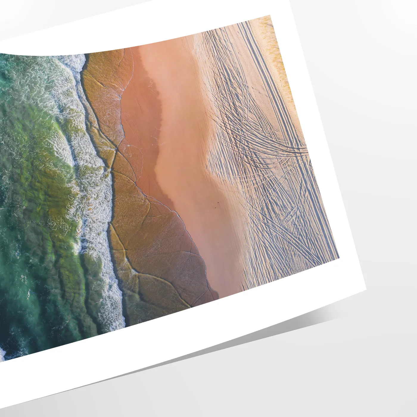 space ocean poster serene green blue hues wall art thoughtful gift stunning artwork tranquility sea room various dimensions A4 A0