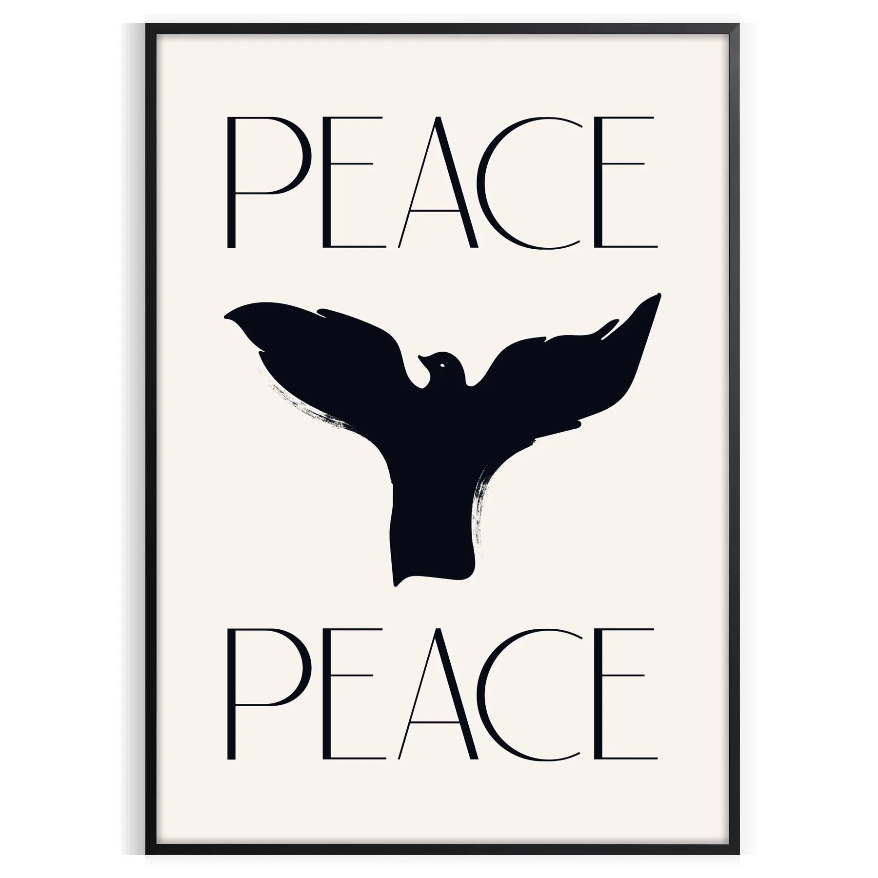 space Peace Motivation Art Poster elegant gray black tones inspiring wall suits decor perfect gift lovers A4 cm A0 print sizes