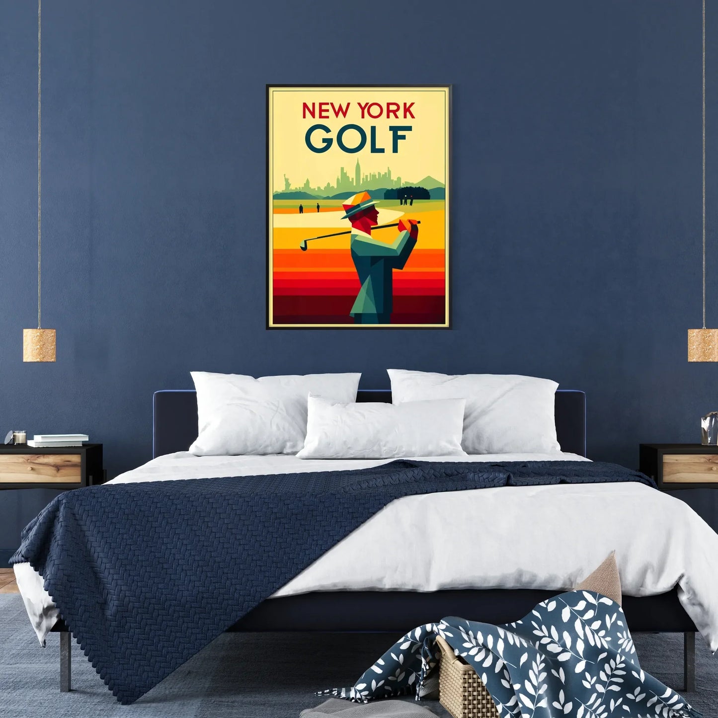 framed golf prints iconic New York courses stunning wall art perfect gift enthusiast space unique artwork poster sizes A4 cm A0