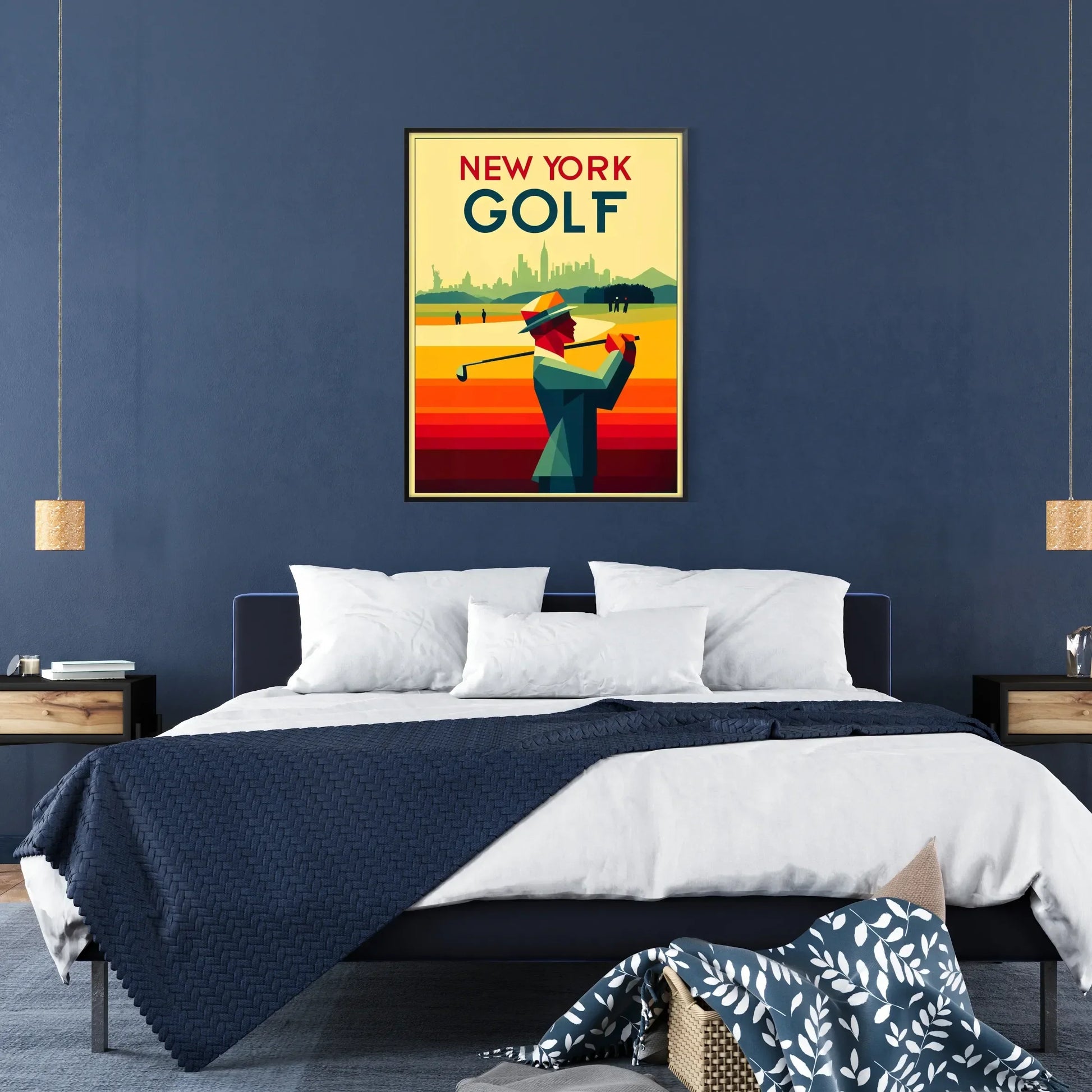 framed golf prints iconic New York courses stunning wall art perfect gift enthusiast space unique artwork poster sizes A4 cm A0
