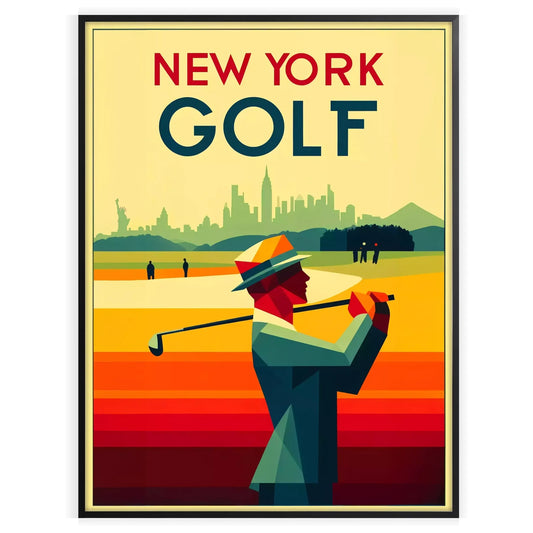 framed golf prints iconic New York courses stunning wall art perfect gift enthusiast space unique artwork poster sizes A4 cm A0